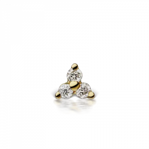 Maria Tash 3mm  Diamond Trinity Threaded Stud