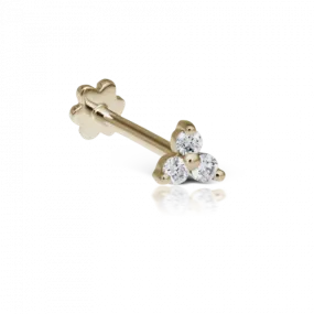 Maria Tash 3mm  Diamond Trinity Threaded Stud
