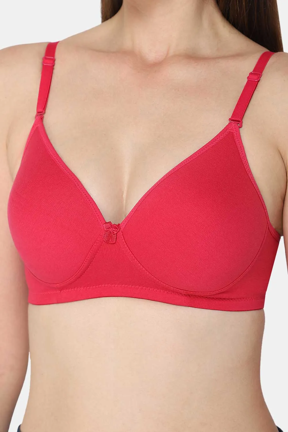 Medium Coverage Non-Wired Thin & Adjustable Intimacy T-Shirt Padded Bra - UC09