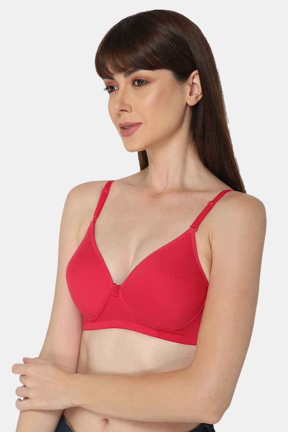 Medium Coverage Non-Wired Thin & Adjustable Intimacy T-Shirt Padded Bra - UC09