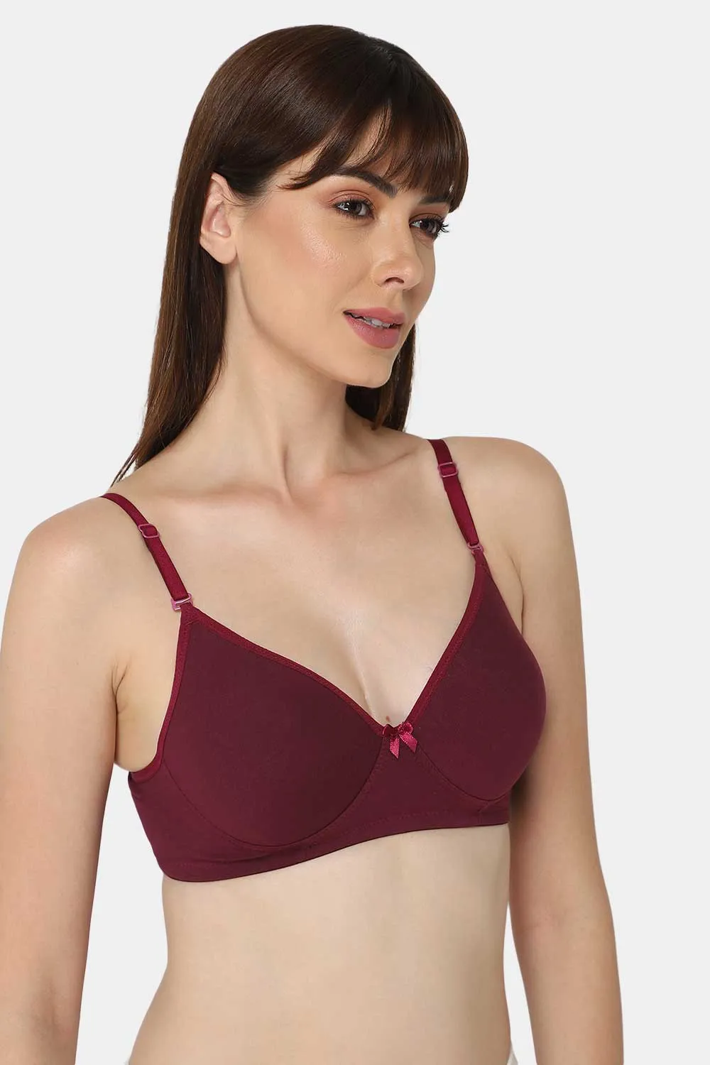 Medium Coverage Non-Wired Thin & Adjustable Intimacy T-Shirt Padded Bra - UC09