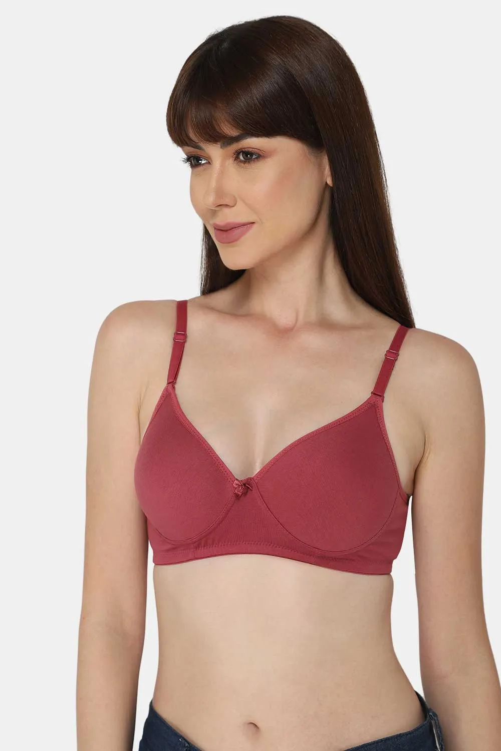 Medium Coverage Non-Wired Thin & Adjustable Intimacy T-Shirt Padded Bra - UC09