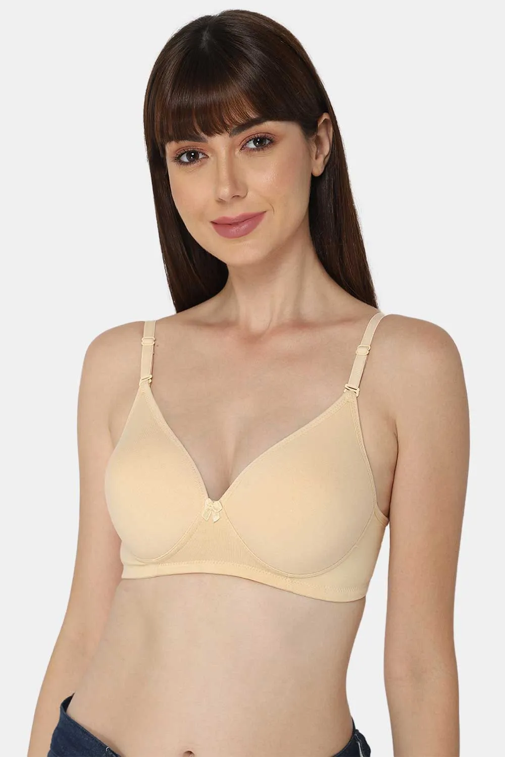 Medium Coverage Non-Wired Thin & Adjustable Intimacy T-Shirt Padded Bra - UC09