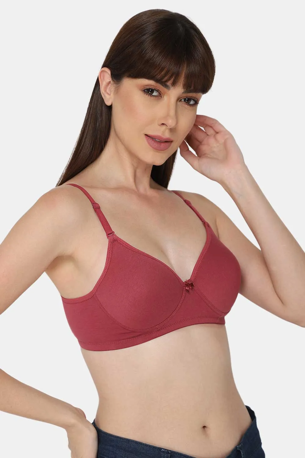 Medium Coverage Non-Wired Thin & Adjustable Intimacy T-Shirt Padded Bra - UC09