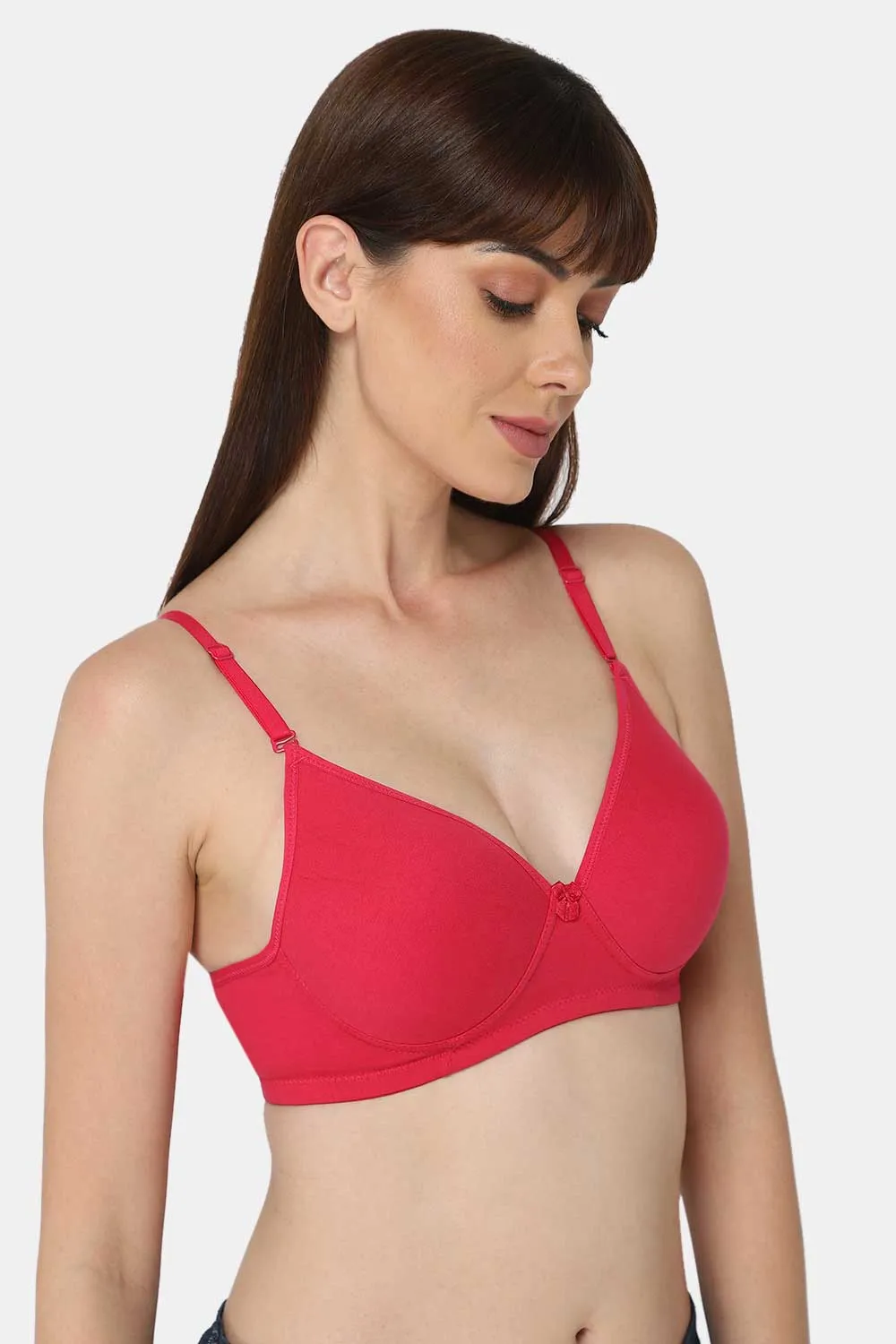 Medium Coverage Non-Wired Thin & Adjustable Intimacy T-Shirt Padded Bra - UC09