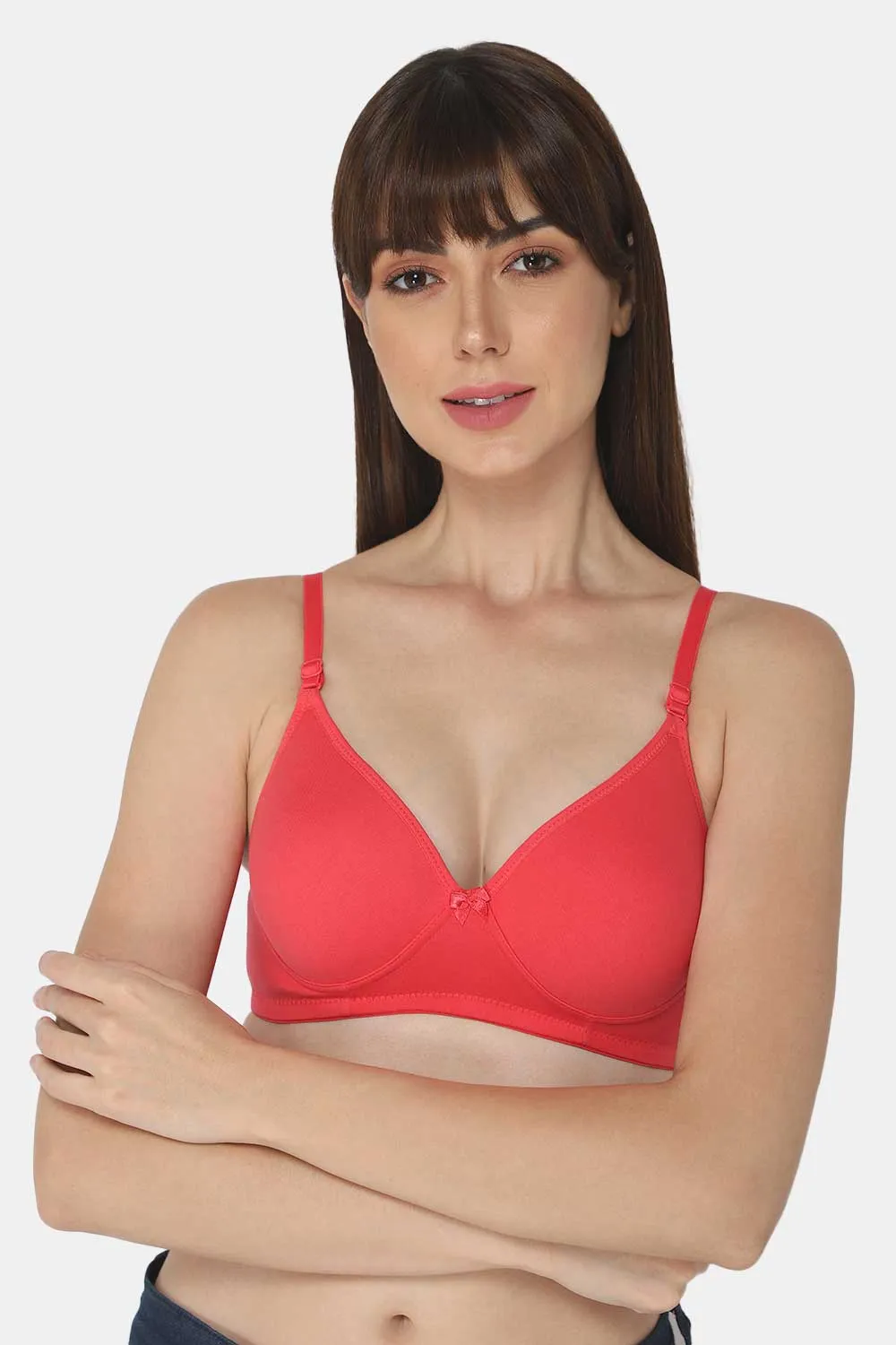 Medium Coverage Non-Wired Thin & Adjustable Intimacy T-Shirt Padded Bra - UC09