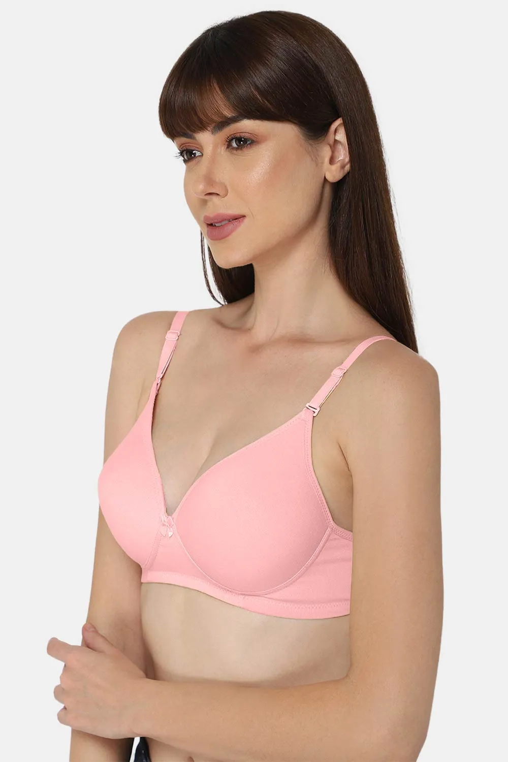 Medium Coverage Non-Wired Thin & Adjustable Intimacy T-Shirt Padded Bra - UC09