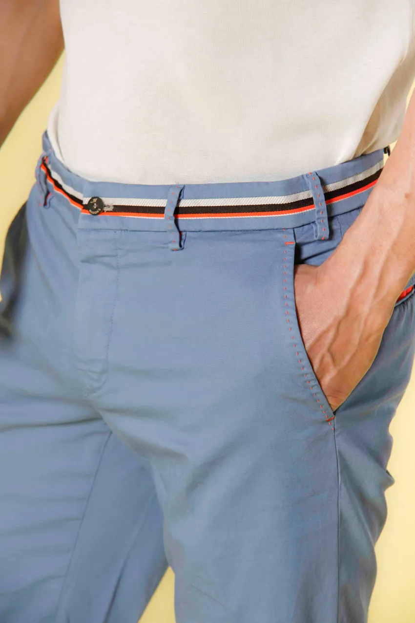 Milano Start men's chino bermuda in stretch satin slim