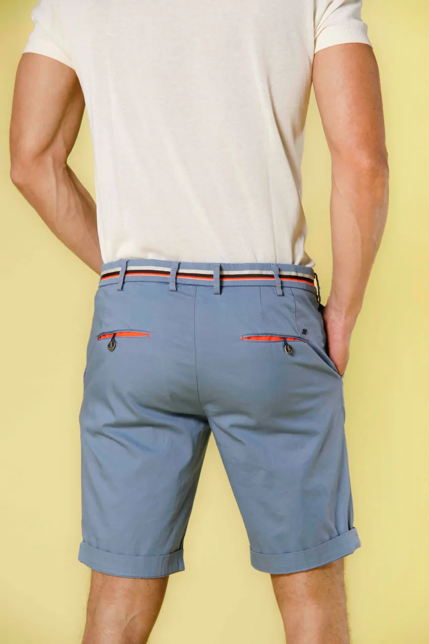 Milano Start men's chino bermuda in stretch satin slim