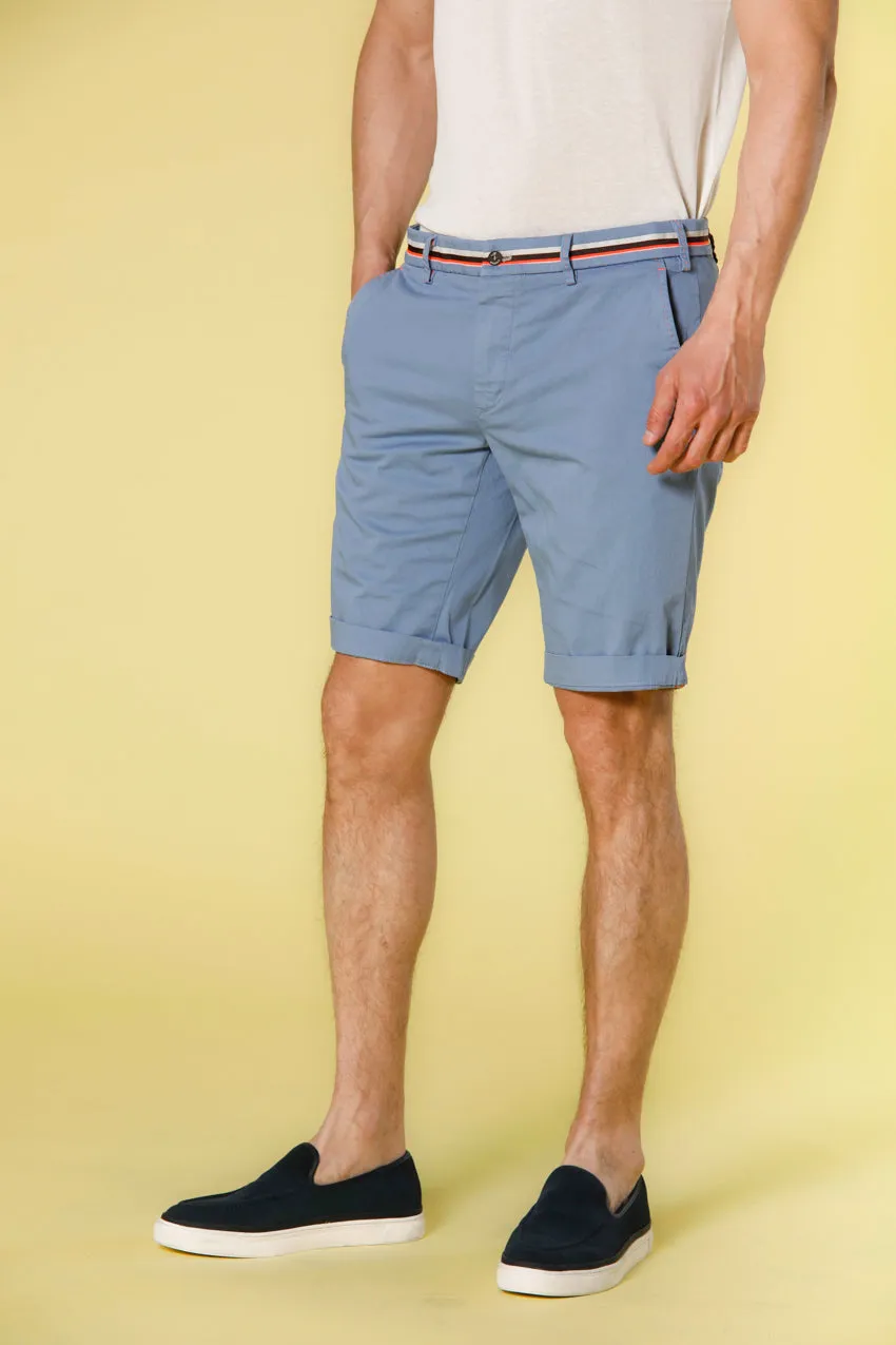 Milano Start men's chino bermuda in stretch satin slim