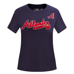 MLB ATLANTA BRAVES CLASSIC WOMEN'S SJ SLIM FIT TEE (MIDNIGHT NAVY)