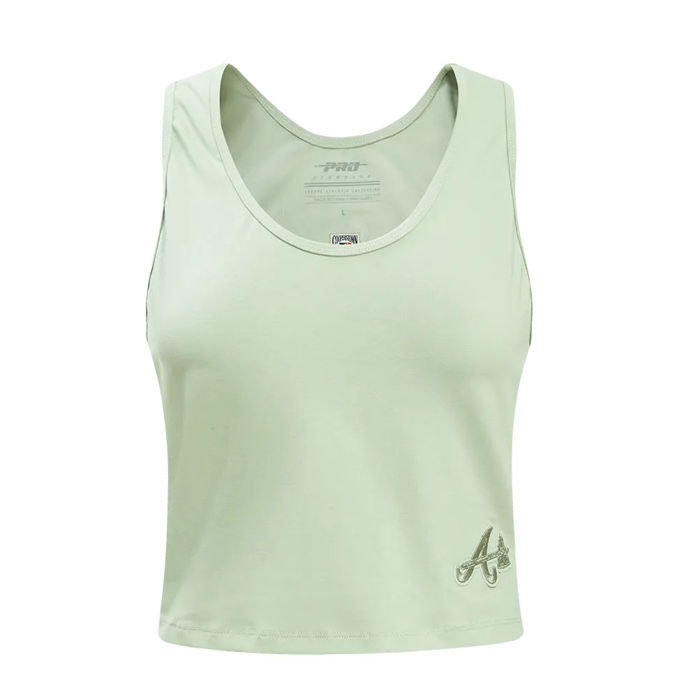 MLB ATLANTA BRAVES NEUTRAL WOMEN'S FITTED RACERBACK (MOSS)