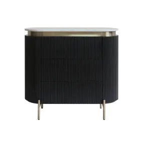 Monte Carlo 3 Drawer Chest - Black