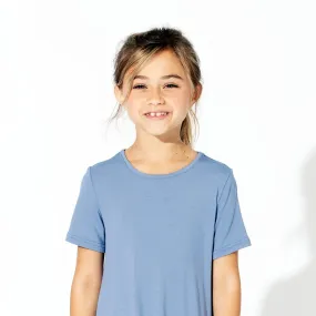 Mystic Blue Bamboo Kids Pajama Short Set