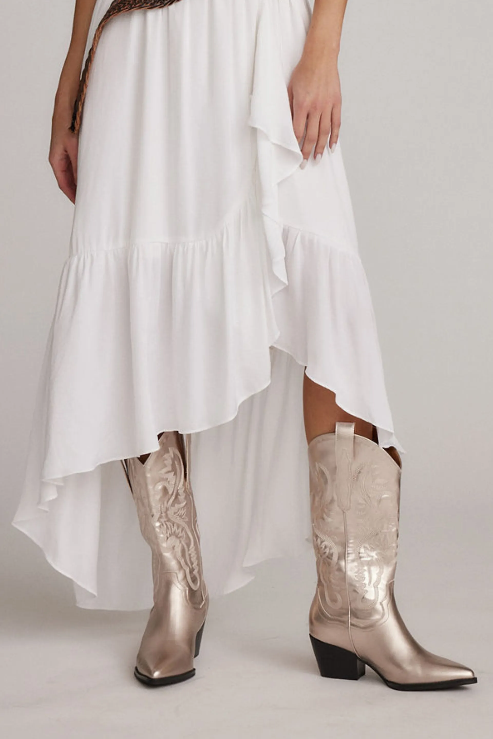 Oasis Society Champagne Metallic Cowboy Boot