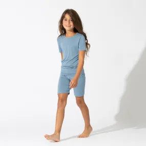 Oasis Teal Bamboo Kids Pajama Short Set