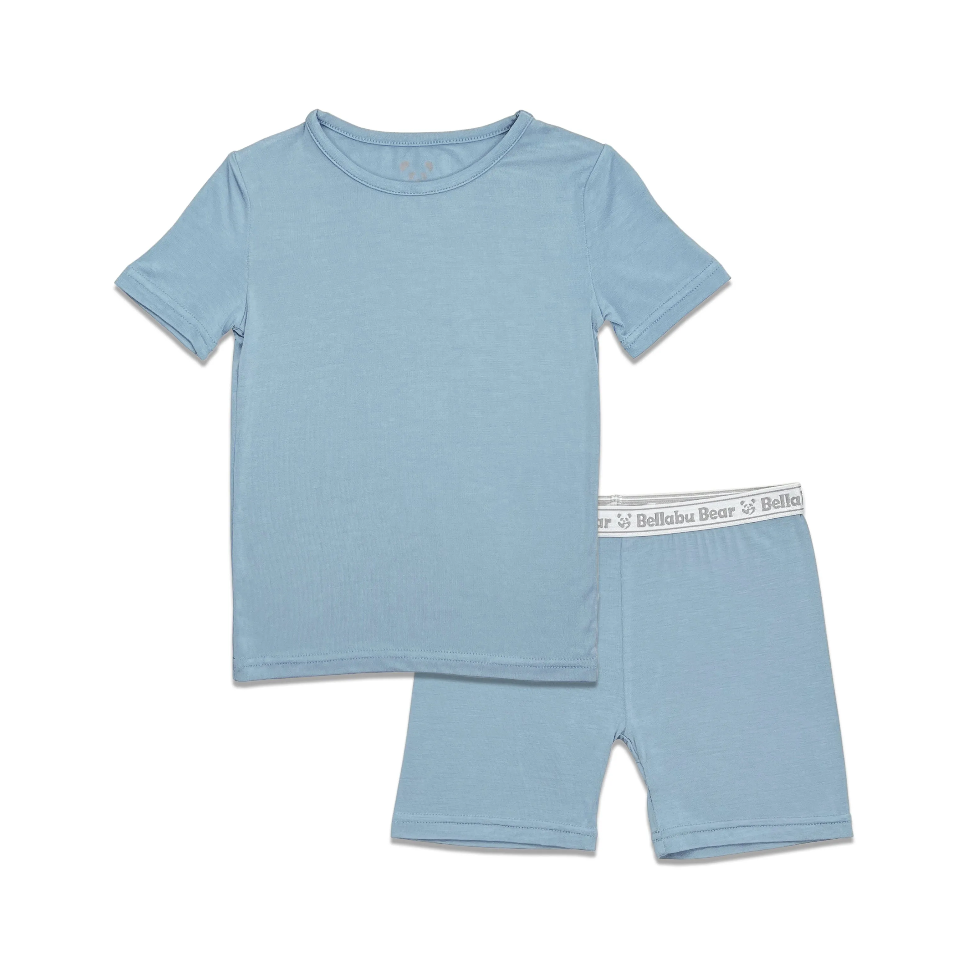 Oasis Teal Bamboo Kids Pajama Short Set