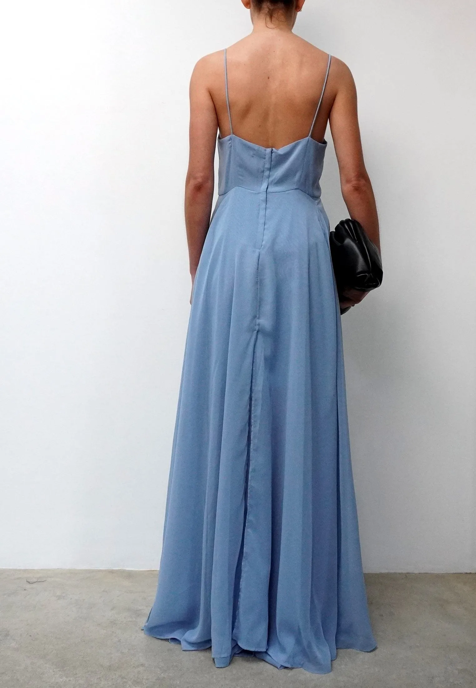 OLSEN MAXI DRESS LIGHT BLUE