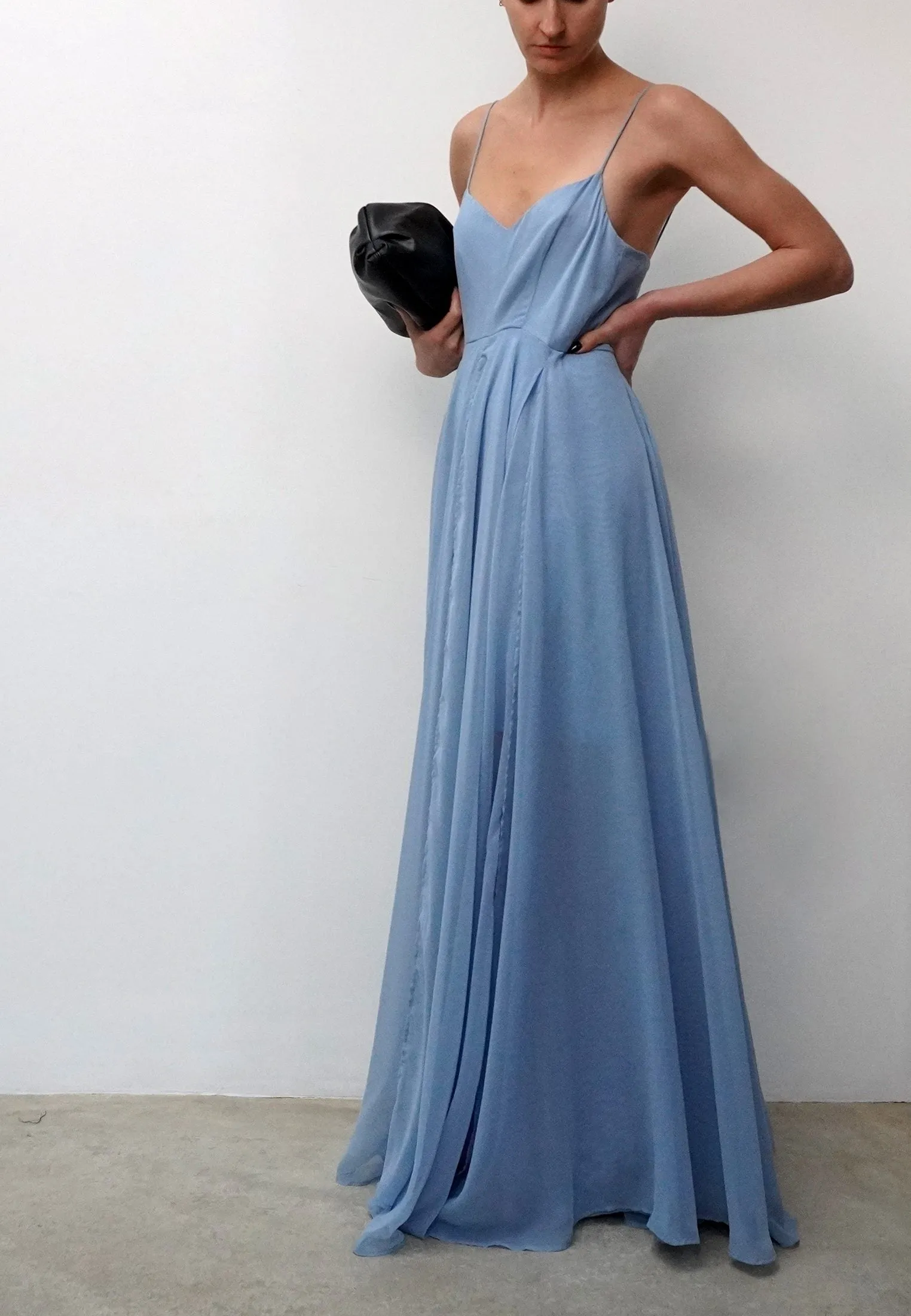 OLSEN MAXI DRESS LIGHT BLUE