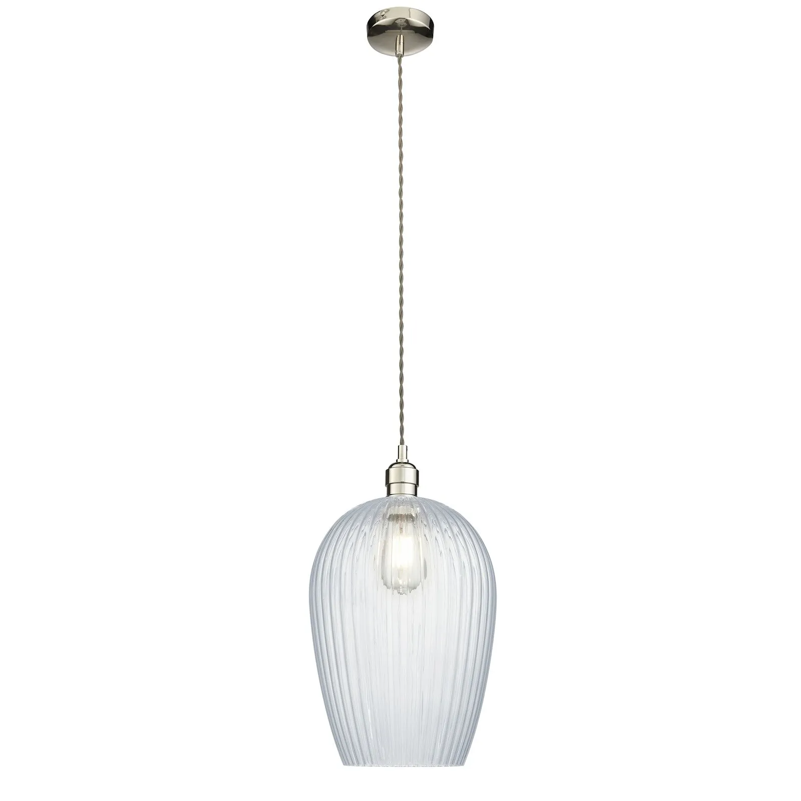 Olympia Ribbed Pendant Large