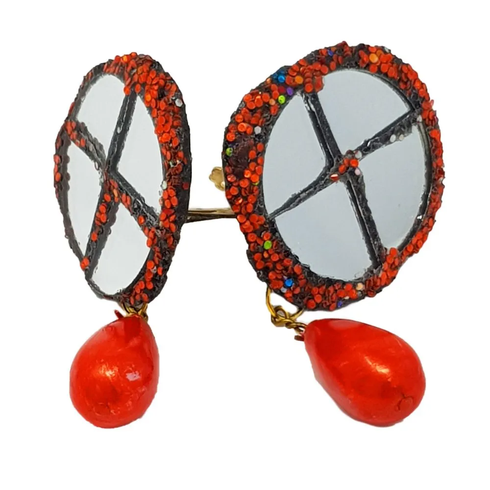 ORANGE DROP CLIP-ON EARRINGS