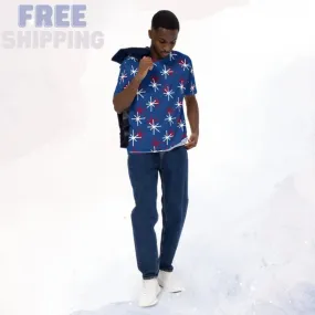 Patriotic Blue T-shirt for Men