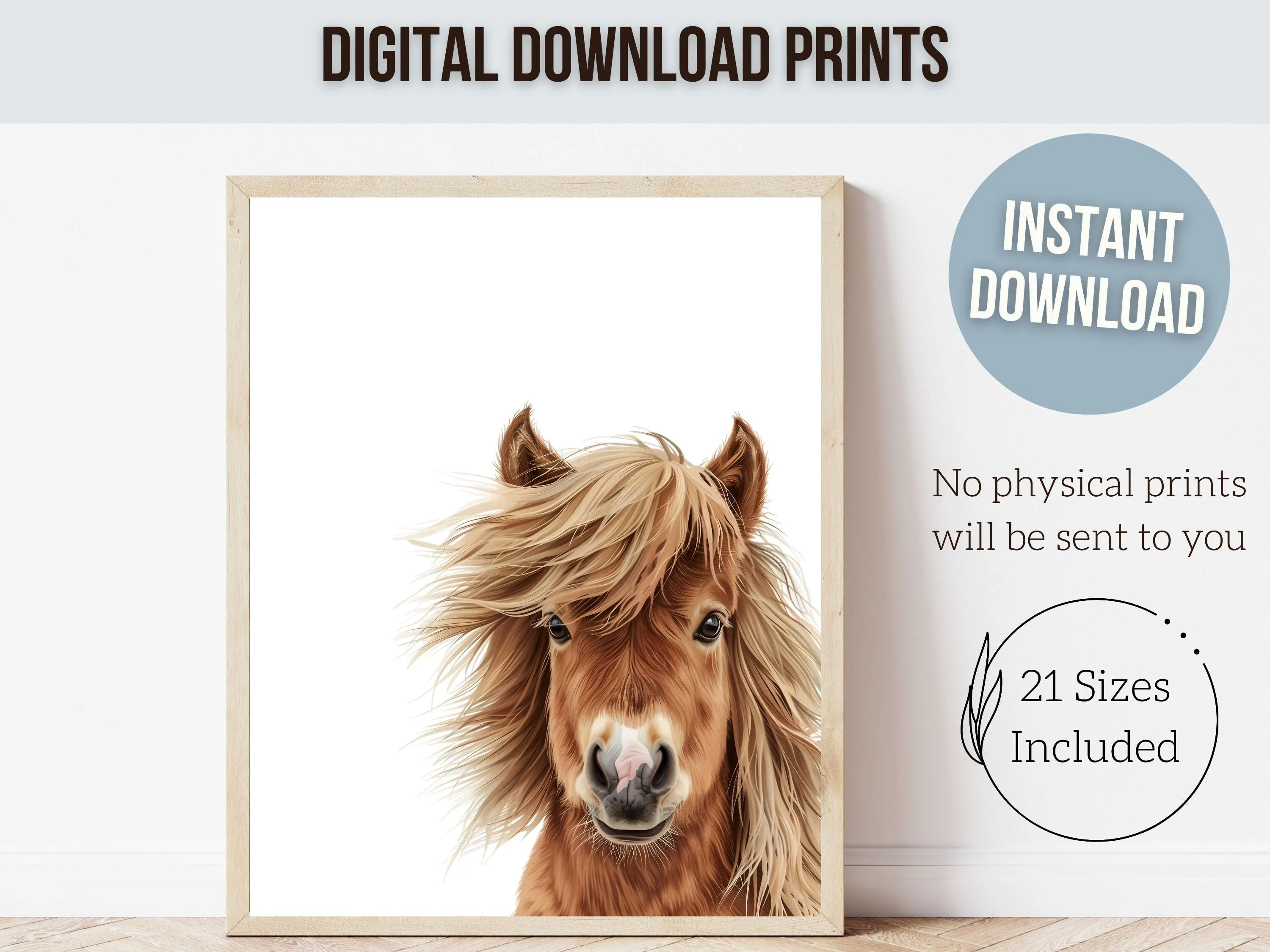 Peeking Horse Nursery Prints - 002