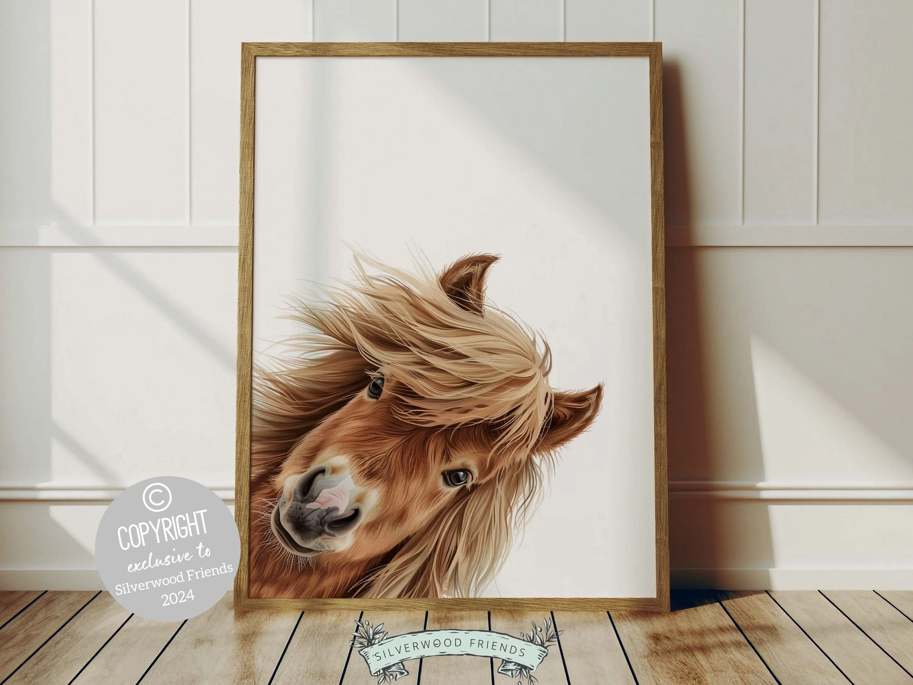 Peeking Horse Nursery Prints - 002
