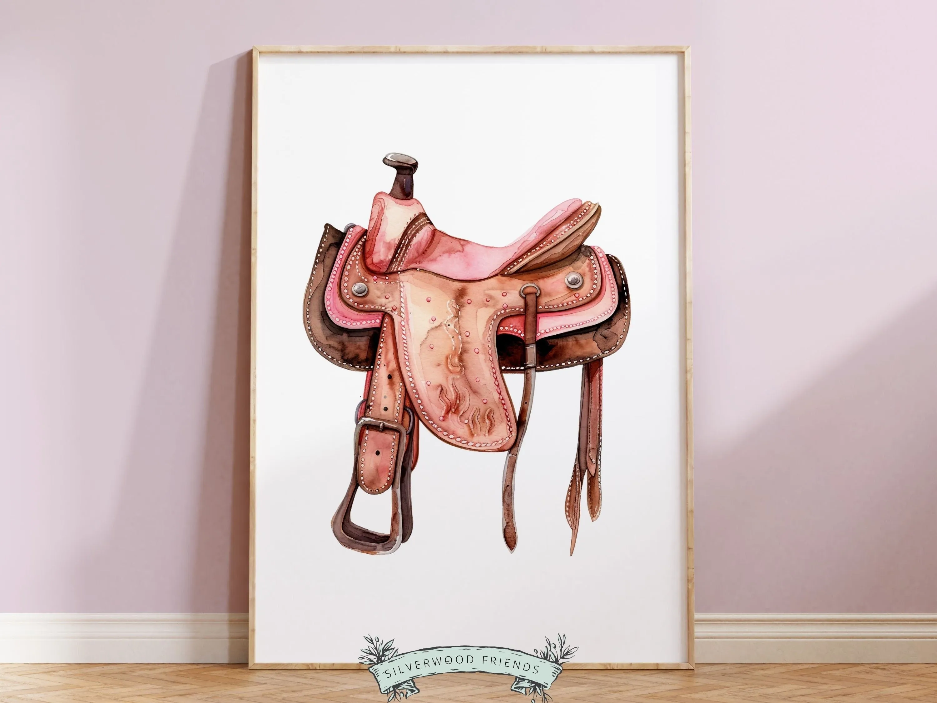 Pink Cowgirl Nursery Prints - Set 1
