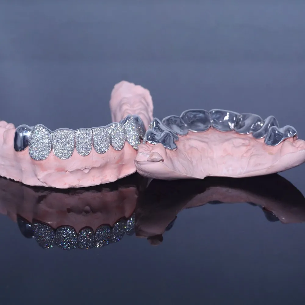 Plain Tusk Diamond Grillz 14K Gold
