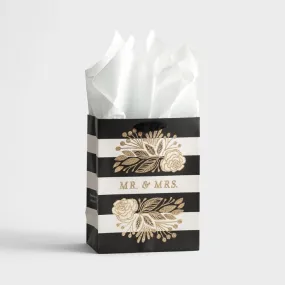 "Mr. & Mrs." - Medium Gift Bag with Tissue