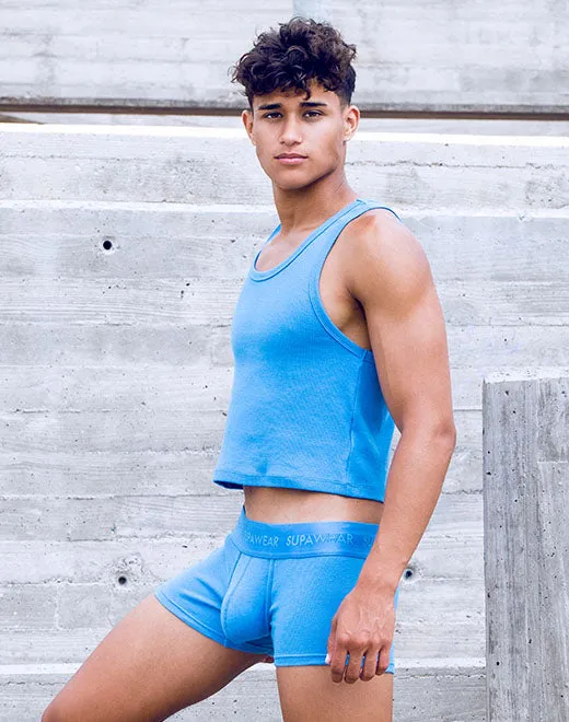 Ribbed Cropped Singlet - Marina