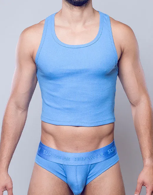 Ribbed Cropped Singlet - Marina