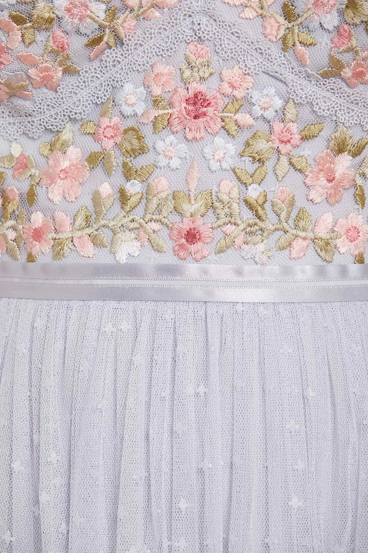 Ribbon Bouquet Bodice Midaxi Dress