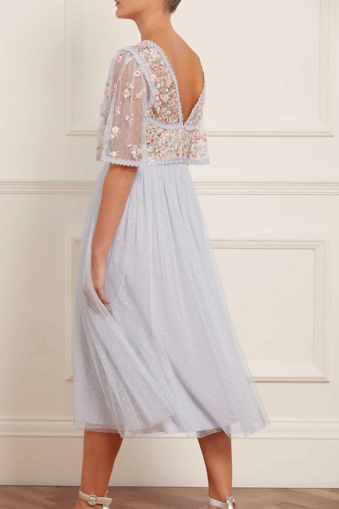 Ribbon Bouquet Bodice Midaxi Dress