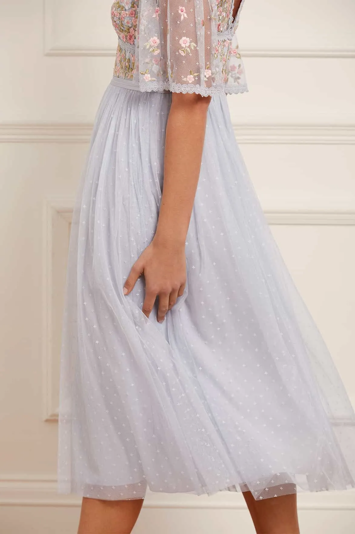 Ribbon Bouquet Bodice Midaxi Dress