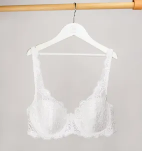 Scalloped lace balconette [White]