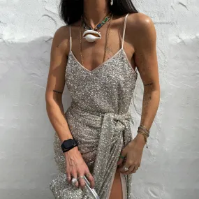 Silver Sequin Cami Top