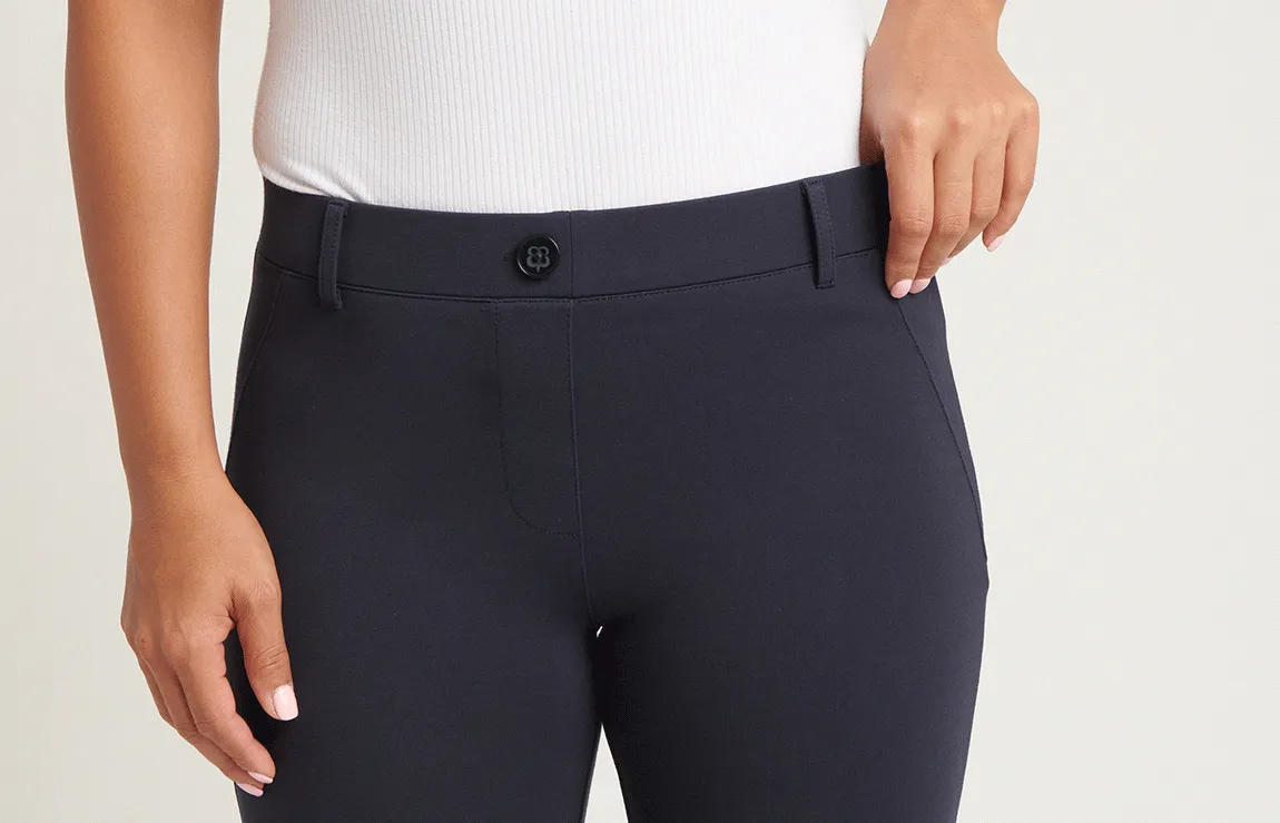 Skinny-Leg | Two-Pocket Dress Pant Yoga Pants (Navy)