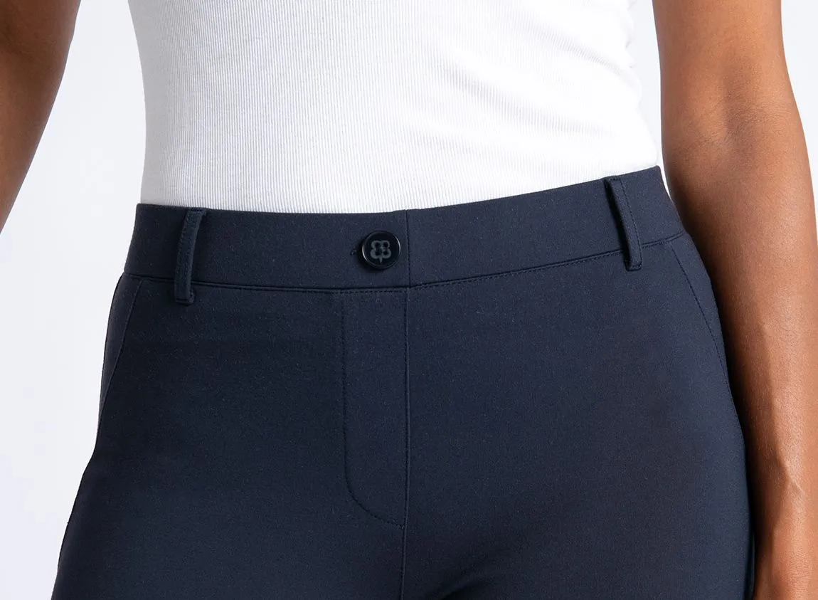 Straight-Leg | Two-Pocket Dress Pant Yoga Pants (Navy)