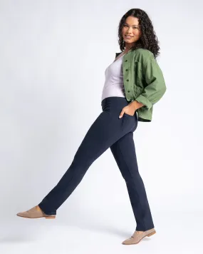 Straight-Leg | Two-Pocket Dress Pant Yoga Pants (Navy)