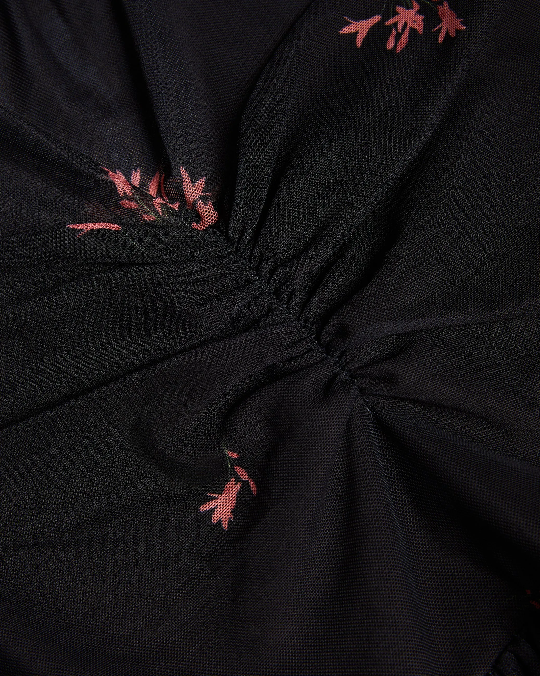 Susenaa Floral Mesh Midaxi Dress Black