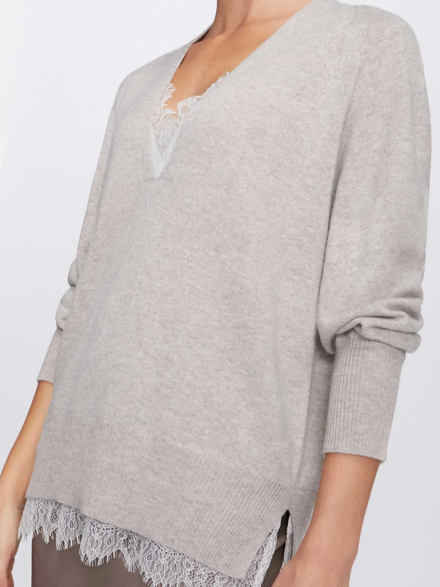The Lace Vee Looker Pullover