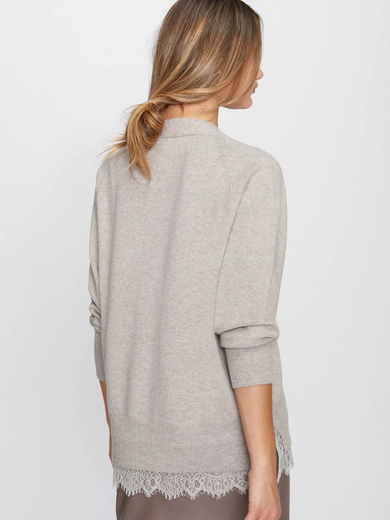 The Lace Vee Looker Pullover