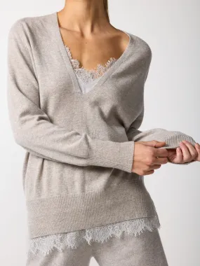 The Lace Vee Looker Pullover
