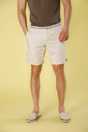 Torino University men's  chino bermuda in stretch gabardine slim