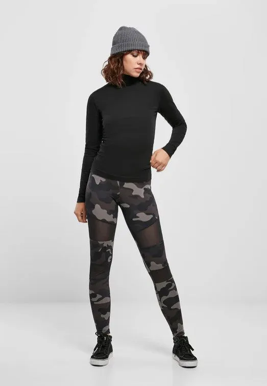 Urban Classics - Ladies Tech Mesh Darkcamo/Black - Leggings