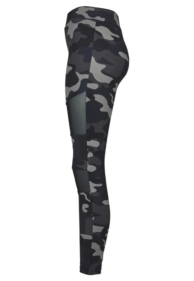 Urban Classics - Ladies Tech Mesh Darkcamo/Black - Leggings