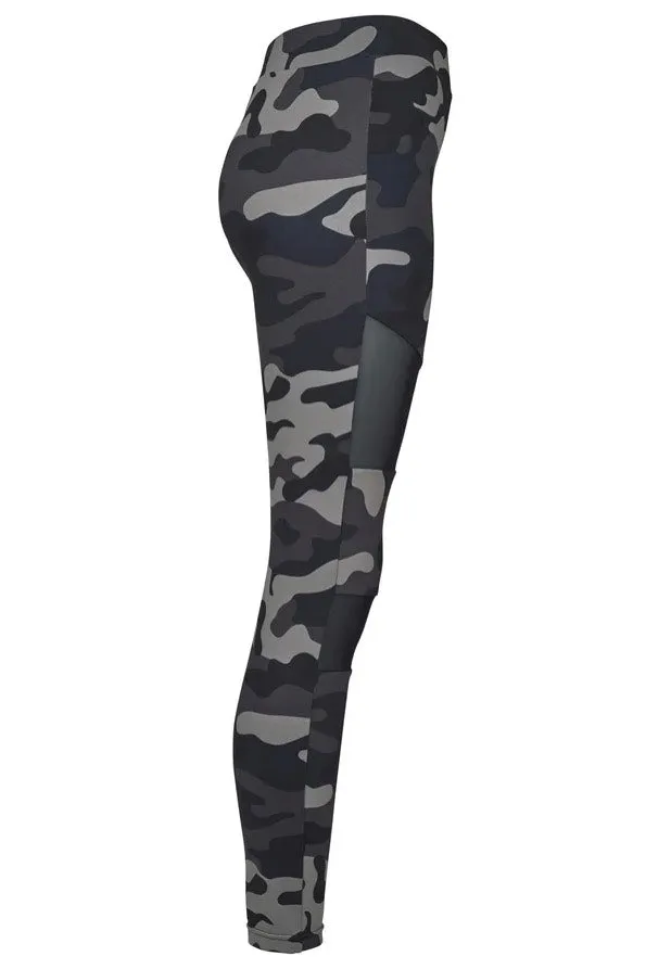 Urban Classics - Ladies Tech Mesh Darkcamo/Black - Leggings