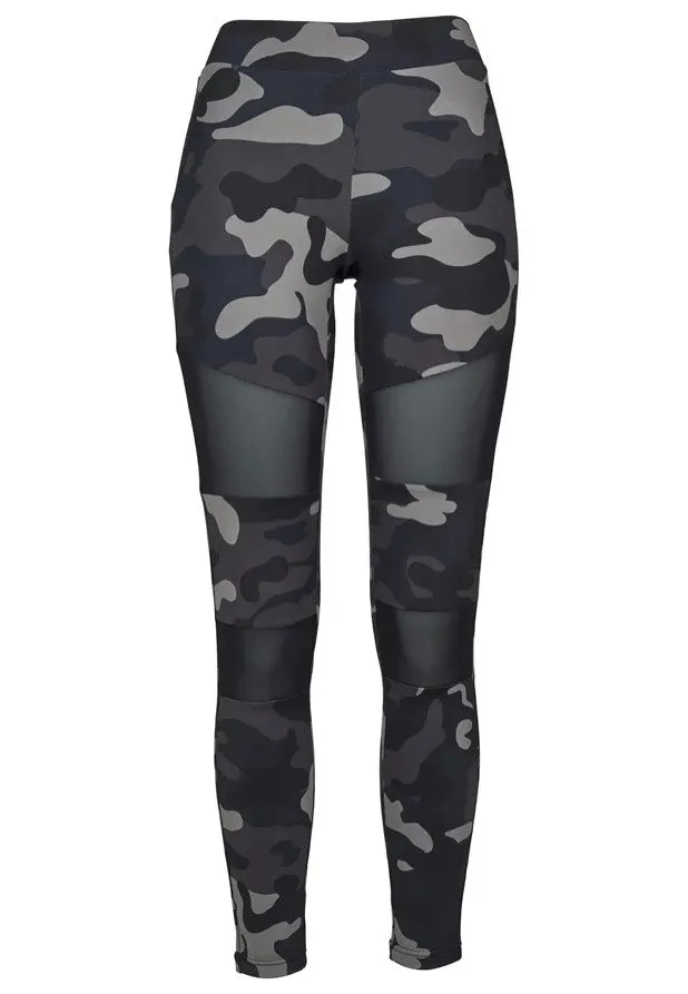 Urban Classics - Ladies Tech Mesh Darkcamo/Black - Leggings
